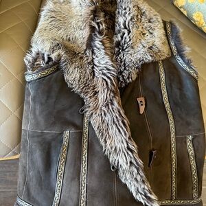 Brown Shearling Vest